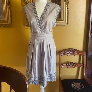 BCBG MaxAzria Spring Blue and White Striped Dress